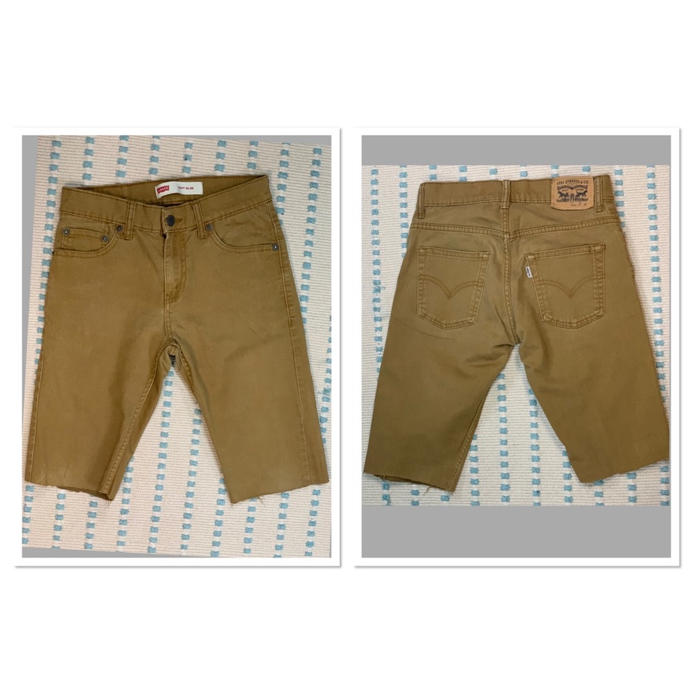 Levi's Boys' 511 Slim Jeans Dijon Khaki 14 cutoffs